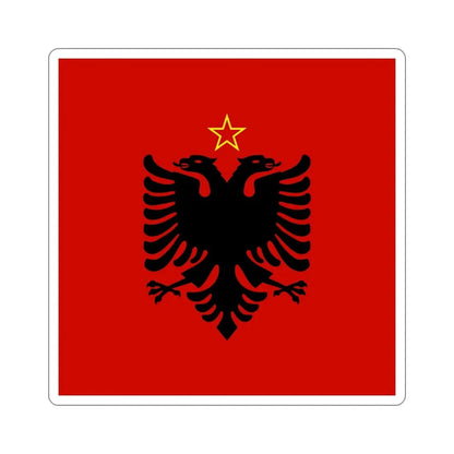 Presidential Flag of Albania 1946 to 1992 STICKER Vinyl Die-Cut Decal - The Sticker Space