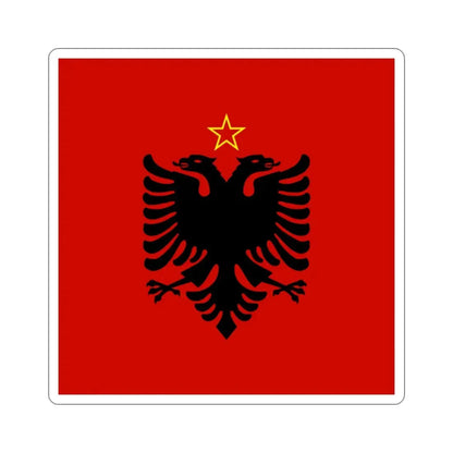 Presidential Flag of Albania 1946 to 1992 STICKER Vinyl Die-Cut Decal - The Sticker Space
