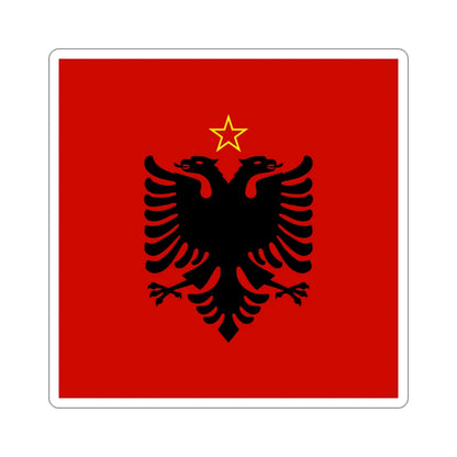Presidential Flag of Albania 1946 to 1992 STICKER Vinyl Die-Cut Decal - The Sticker Space