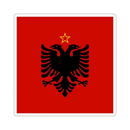 Presidential Flag of Albania 1946 to 1992 STICKER Vinyl Die-Cut Decal - The Sticker Space