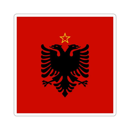 Presidential Flag of Albania 1946 to 1992 STICKER Vinyl Die-Cut Decal - The Sticker Space