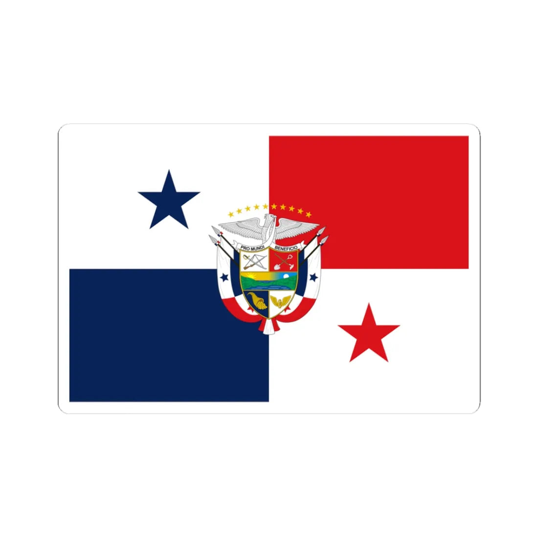 Presidential Flag of Panama (Panama) STICKER Vinyl Kiss-Cut Decal 3 Inch White - The Sticker Space