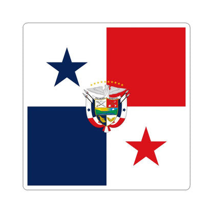 Presidential Flag of Panama Square (Panama) STICKER Vinyl Kiss-Cut Decal 4 Inch White - The Sticker Space