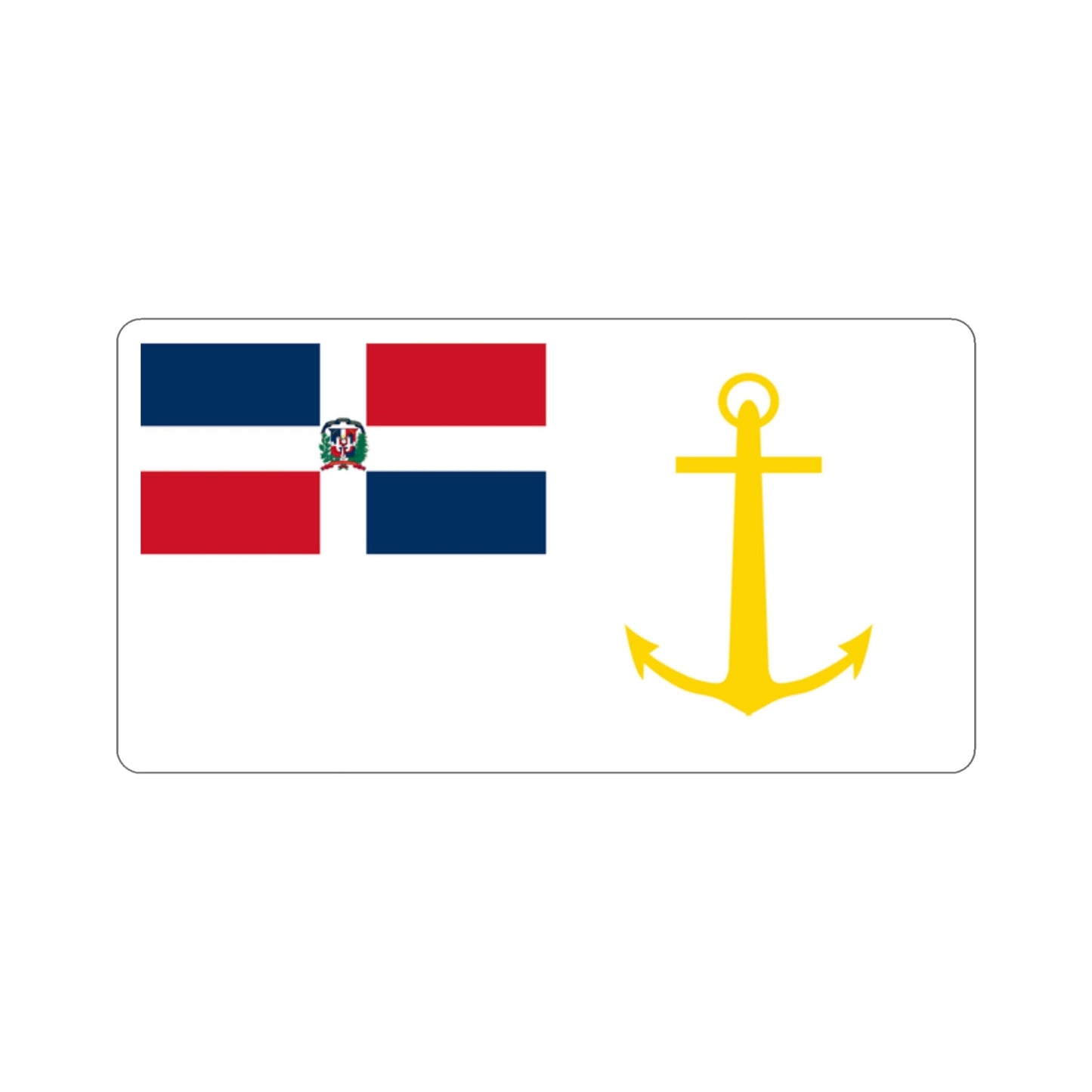 Presidential Standard of the Dominican Republic (At Sea) STICKER Vinyl Die-Cut Decal-2 Inch-The Sticker Space