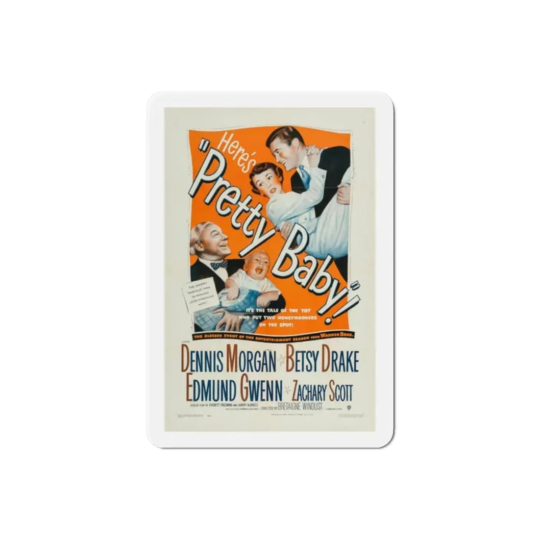 Pretty Baby 1950 Movie Poster Refrigerator Magnet 2 Inch - The Sticker Space