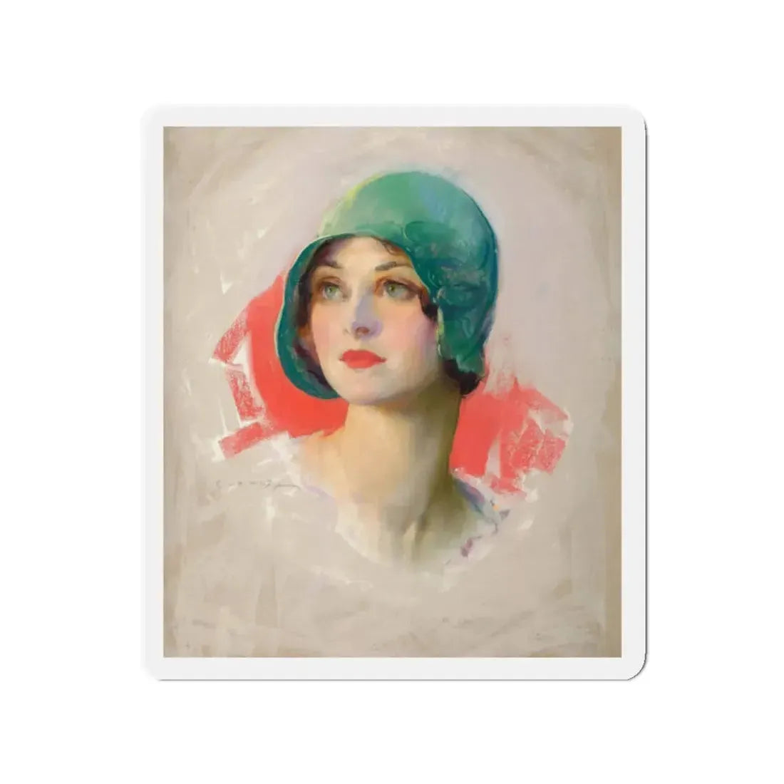 Pretty Girl, Smart Set magazine cover, March 1929 (Magazine Illustration) Refrigerator Magnet - The Sticker Space