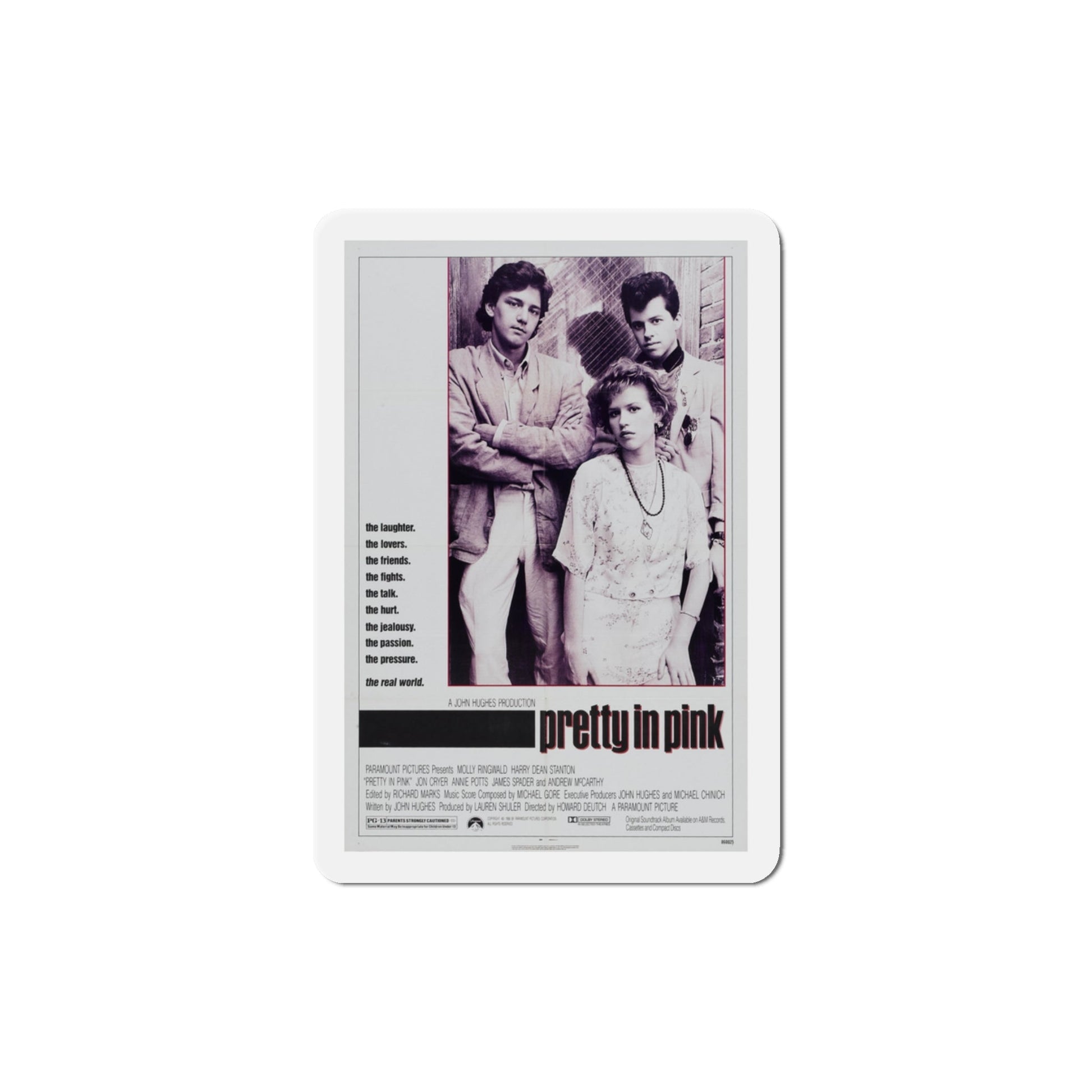 Pretty in Pink 1986 Movie Poster Die-Cut Magnet-3" x 3"-The Sticker Space