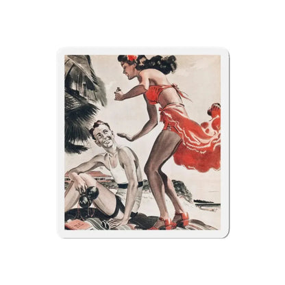 Pretty Larceny by Adrian Spies, Liberty magazine, 1946 (Magazine Illustration) Refrigerator Magnet - The Sticker Space