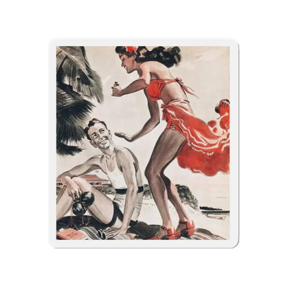 Pretty Larceny by Adrian Spies, Liberty magazine, 1946 (Magazine Illustration) Refrigerator Magnet - The Sticker Space