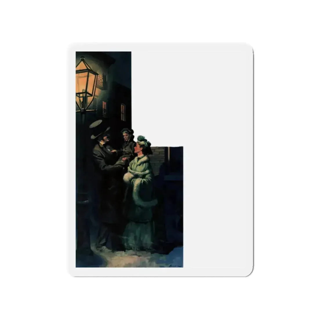 Pride's Castle, Collier's, April 23, 1949 (Magazine Illustration) Refrigerator Magnet 2 Inch Die-Cut - The Sticker Space