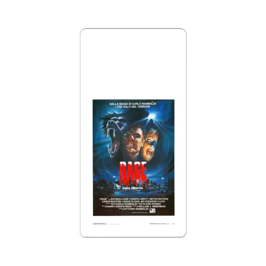 PRIMAL RAGE (ITALIAN) 1988 Movie Poster - STICKER Vinyl Kiss-Cut Decal 2 Inch White - The Sticker Space