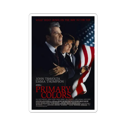 Primary Colors 1998 Movie Poster - STICKER Vinyl Kiss-Cut Decal 2 Inch White - The Sticker Space