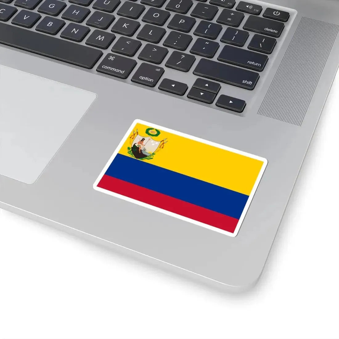 Primera bandera de la Gran Colombia con proporciones historiograficas venezolanas (Colombia) STICKER Vinyl Kiss-Cut Decal - The Sticker Space