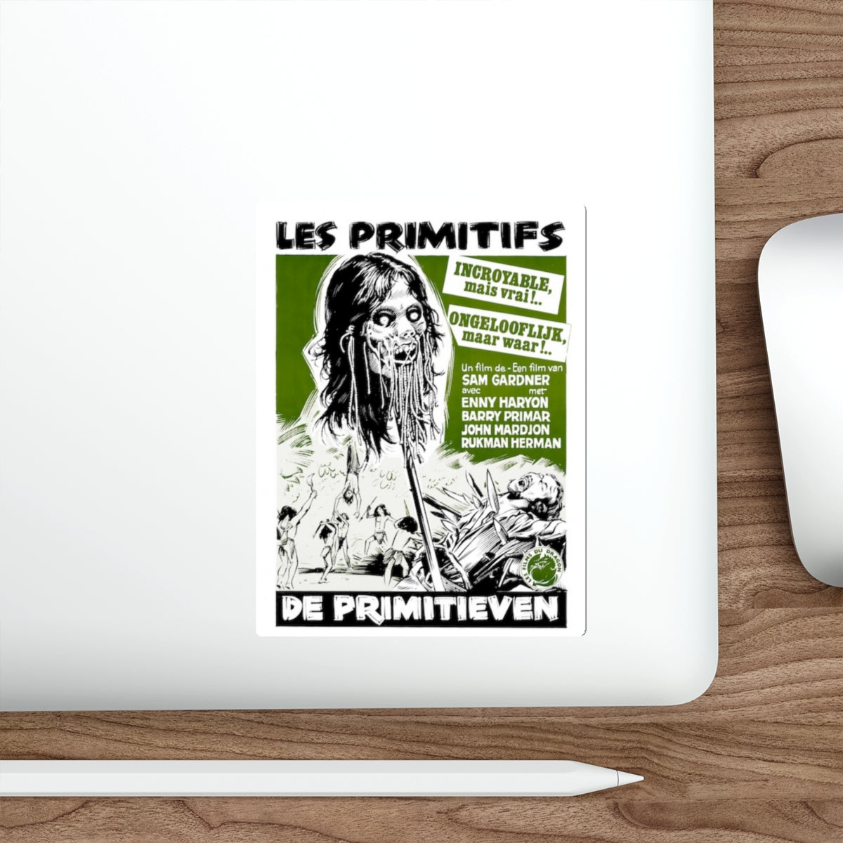 PRIMITIVES (BELGIAN) 1978 Movie Poster STICKER Vinyl Die-Cut Decal-The Sticker Space