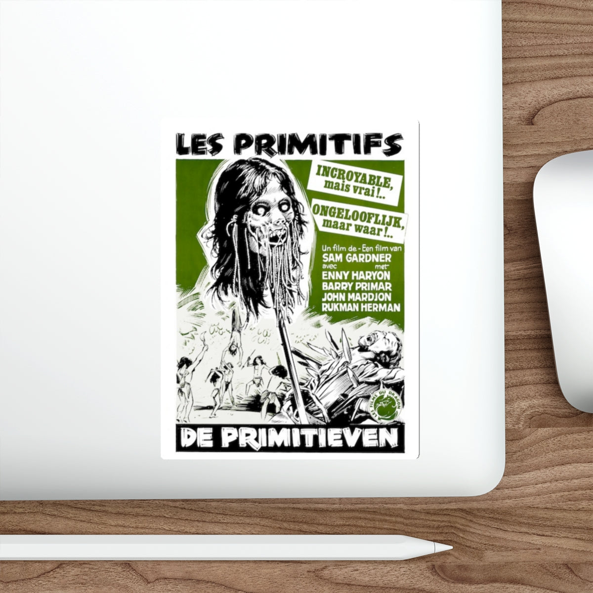 PRIMITIVES (BELGIAN) 1978 Movie Poster STICKER Vinyl Die-Cut Decal-The Sticker Space