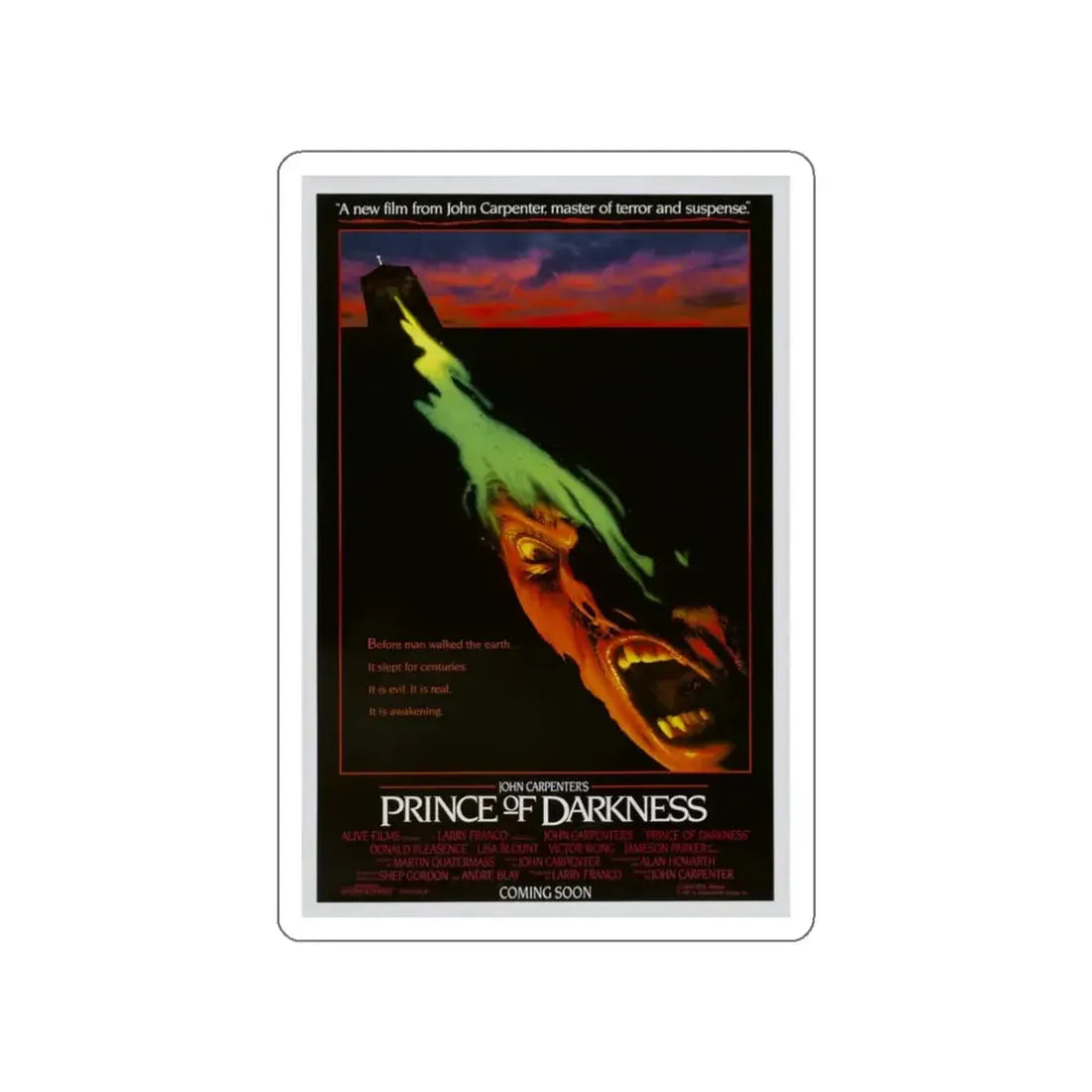 PRINCE OF DARKNESS 1987 Movie Poster STICKER Vinyl Die-Cut Decal - The Sticker Space