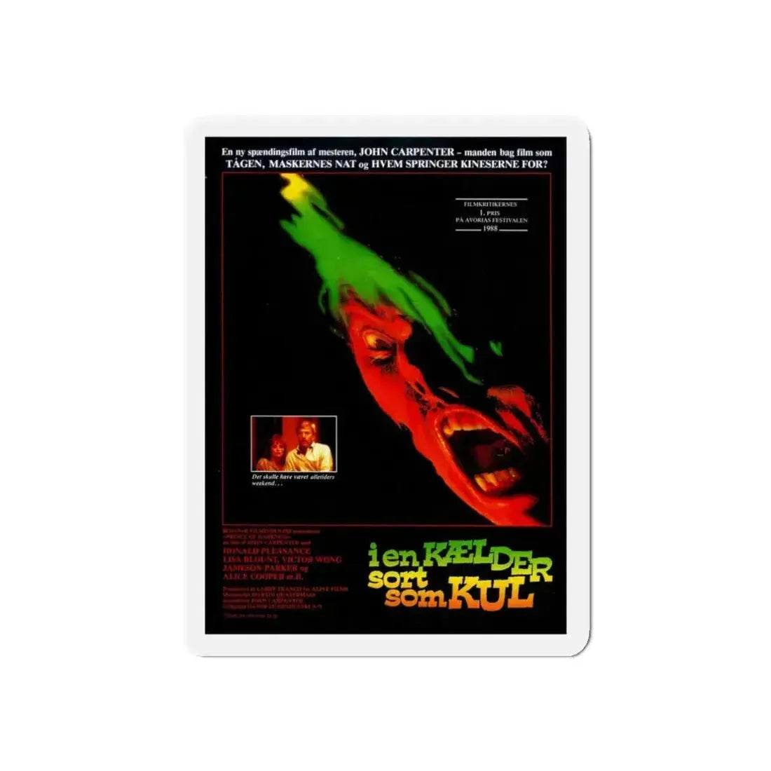 PRINCE OF DARKNESS (DANISH) 1987 Movie Poster - Refrigerator Magnet 3 Inch Die-Cut - The Sticker Space