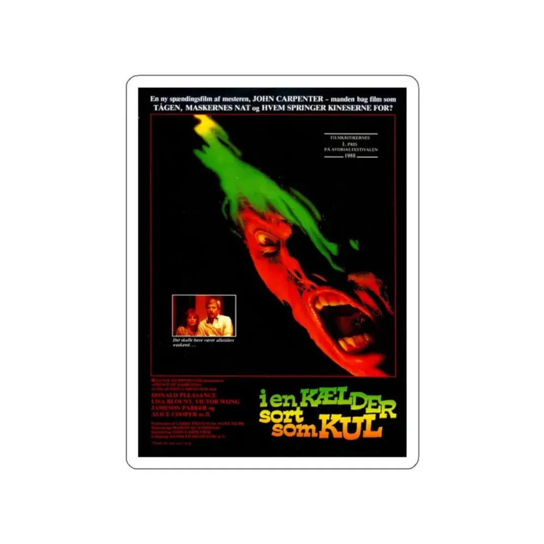 PRINCE OF DARKNESS (DANISH) 1987 Movie Poster STICKER Vinyl Die-Cut Decal 2 Inch - The Sticker Space