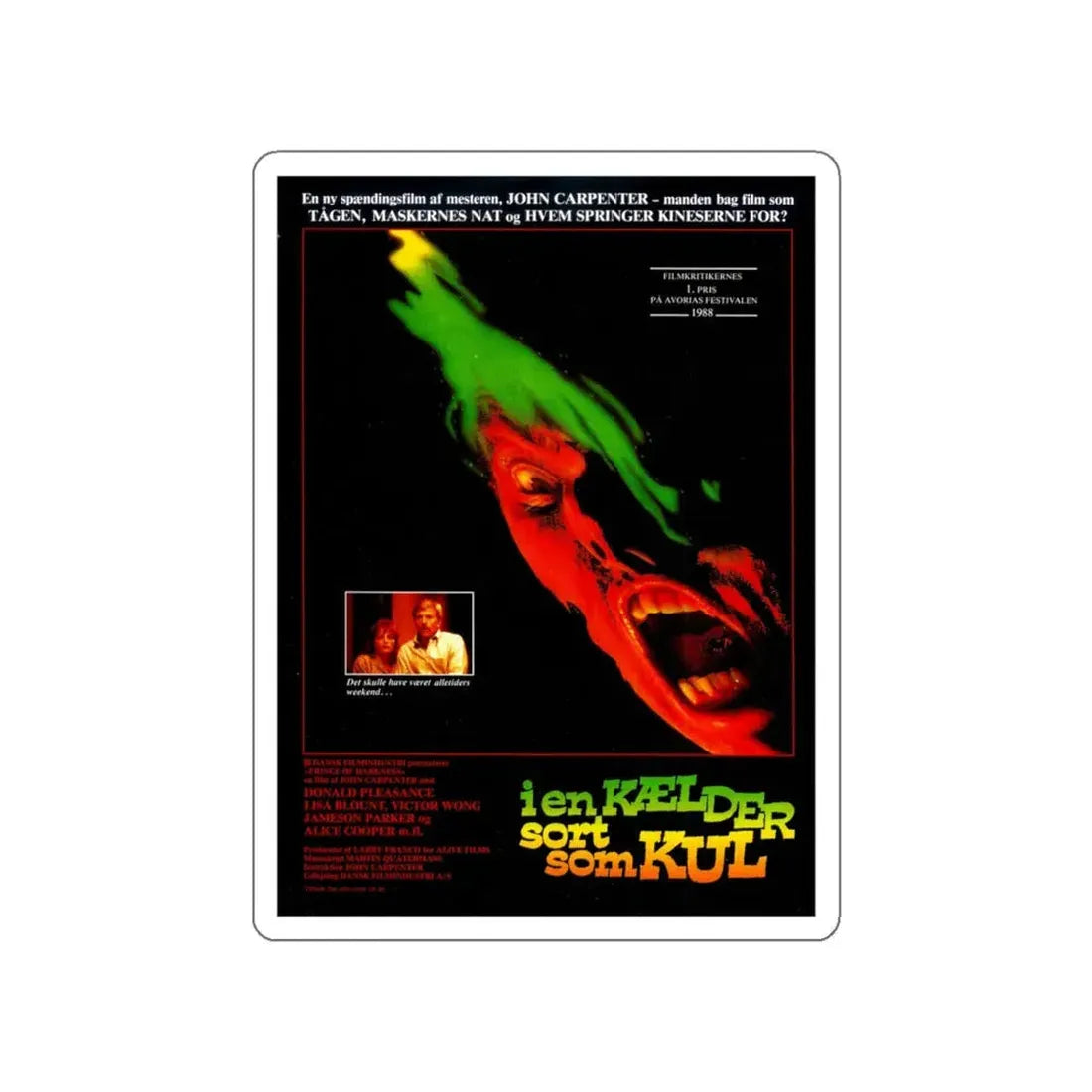 PRINCE OF DARKNESS (DANISH) 1987 Movie Poster STICKER Vinyl Die-Cut Decal 4 Inch - The Sticker Space
