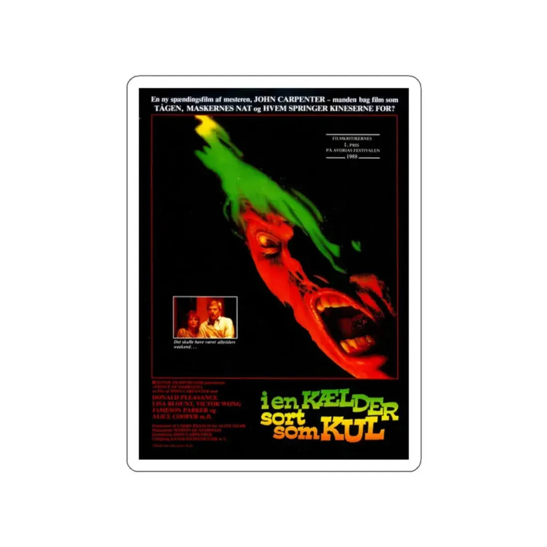 PRINCE OF DARKNESS (DANISH) 1987 Movie Poster STICKER Vinyl Die-Cut Decal - The Sticker Space