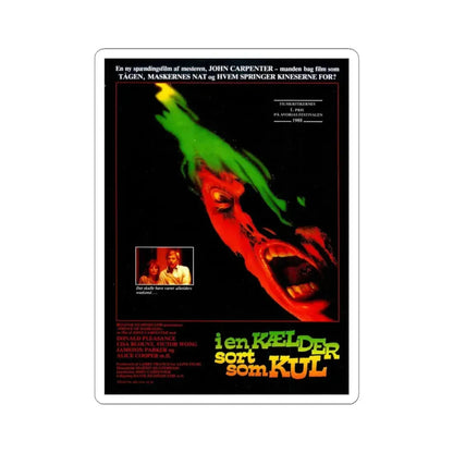 PRINCE OF DARKNESS (DANISH) 1987 Movie Poster - STICKER Vinyl Kiss-Cut Decal 3 Inch White - The Sticker Space
