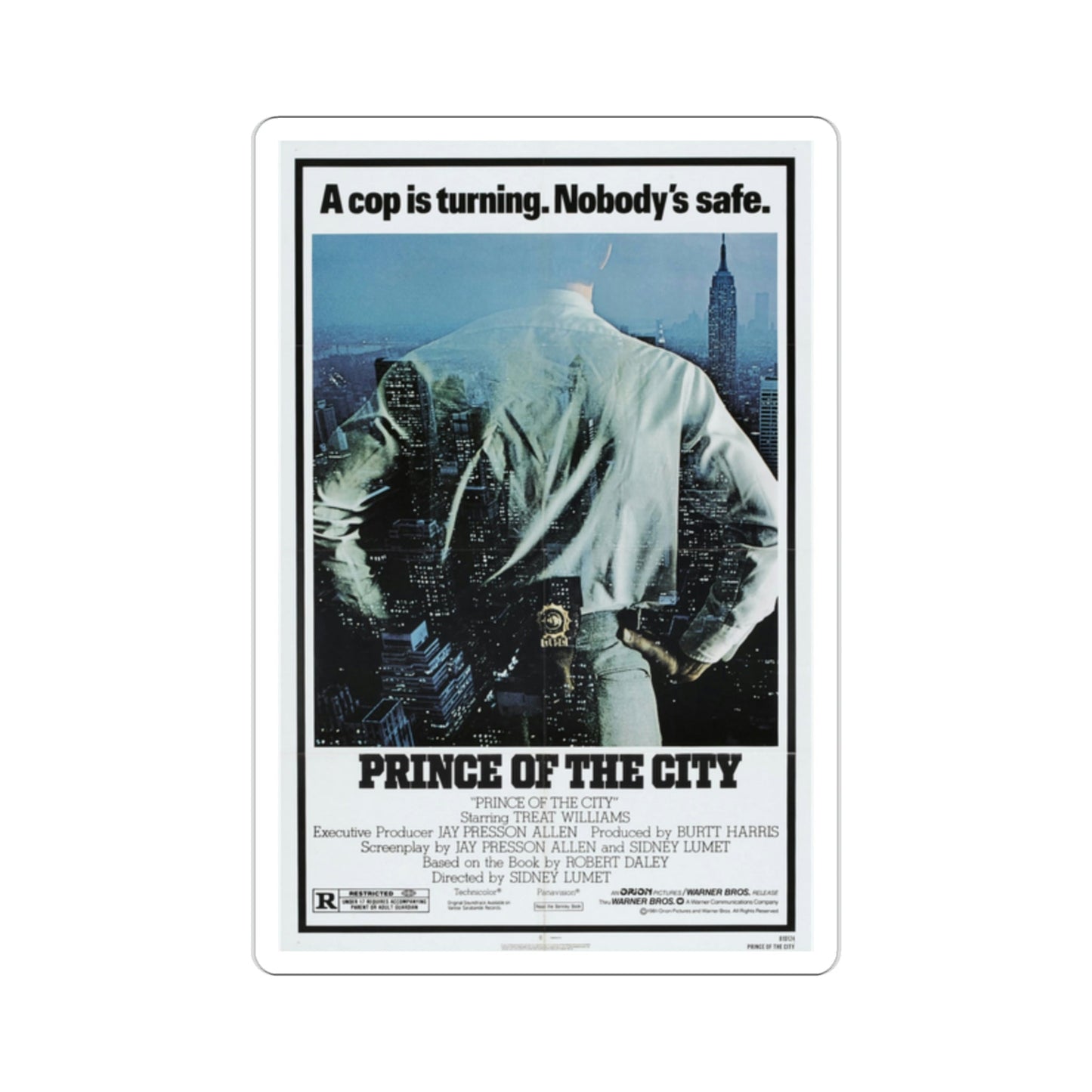 Prince of the City 1981 Movie Poster STICKER Vinyl Die-Cut Decal-2 Inch-The Sticker Space