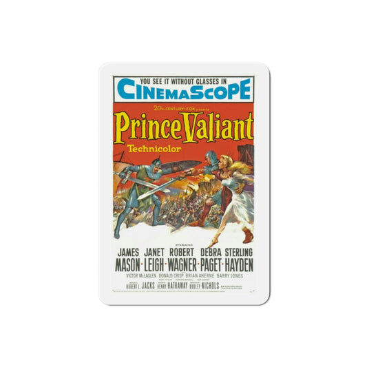 Prince Valiant 1954 Movie Poster Die-Cut Magnet-2 Inch-The Sticker Space