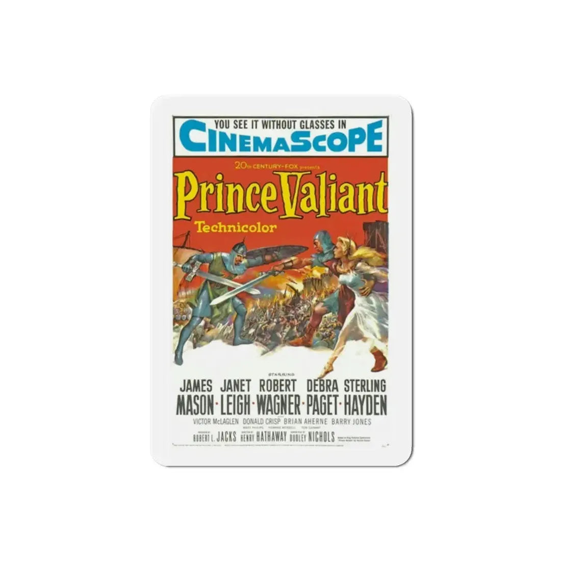 Prince Valiant 1954 Movie Poster Refrigerator Magnet 2 Inch - The Sticker Space