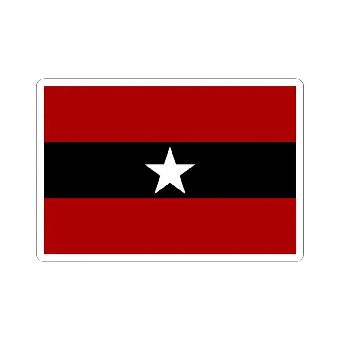 Principality of Albania - Civil ensign 1914-1925 (Albania) STICKER Vinyl Kiss-Cut Decal 4 Inch White - The Sticker Space