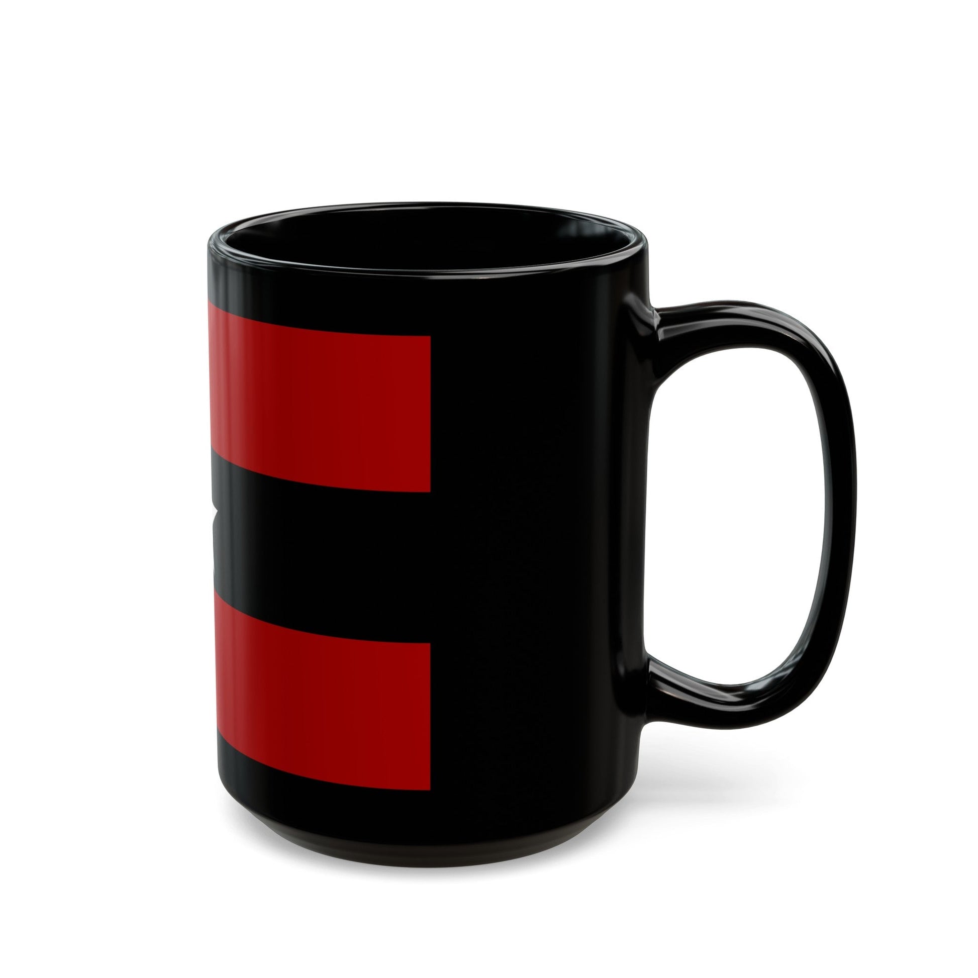 Principality of Albania Civil ensign 1914 to 1925 - Black Coffee Mug-The Sticker Space