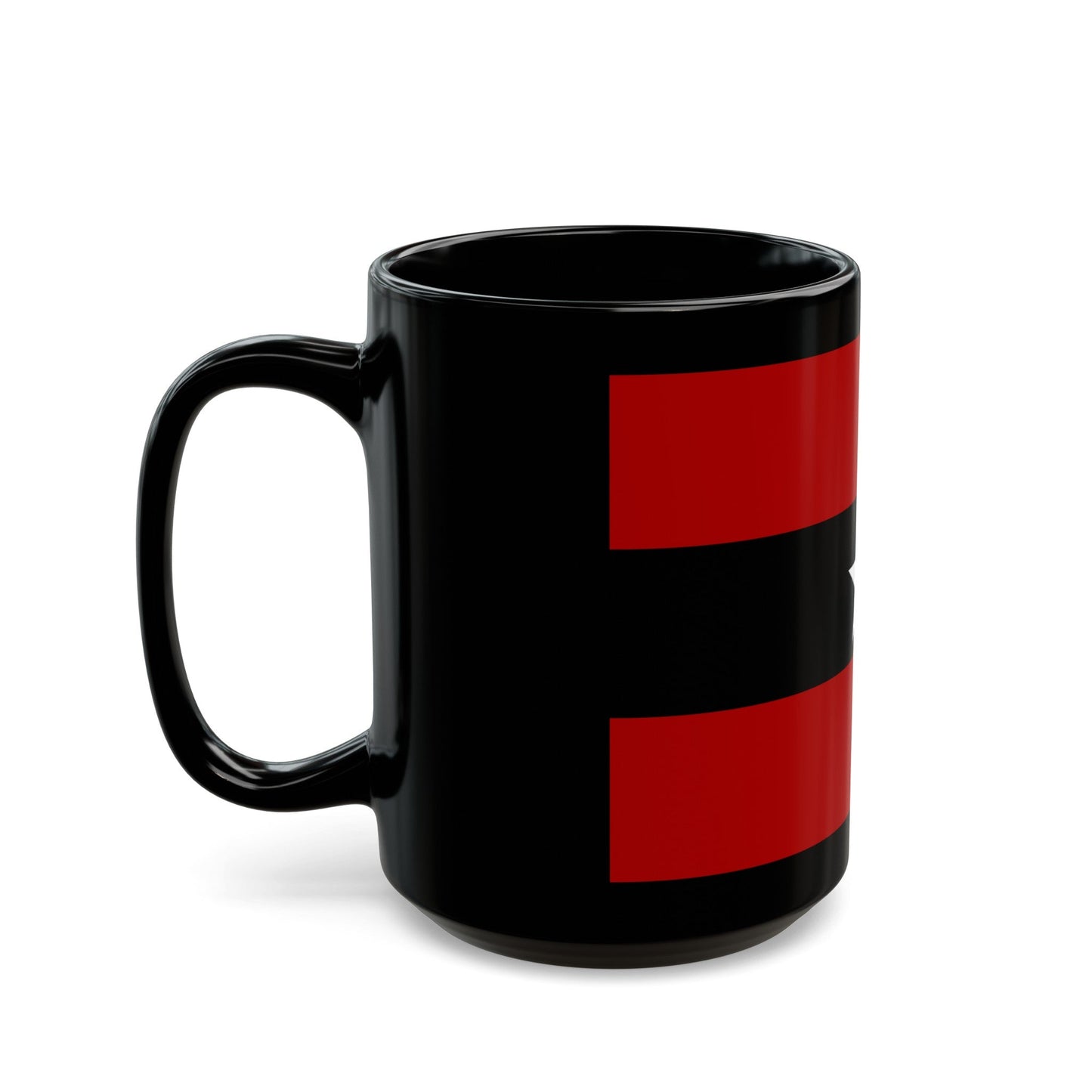 Principality of Albania Civil ensign 1914 to 1925 - Black Coffee Mug-The Sticker Space