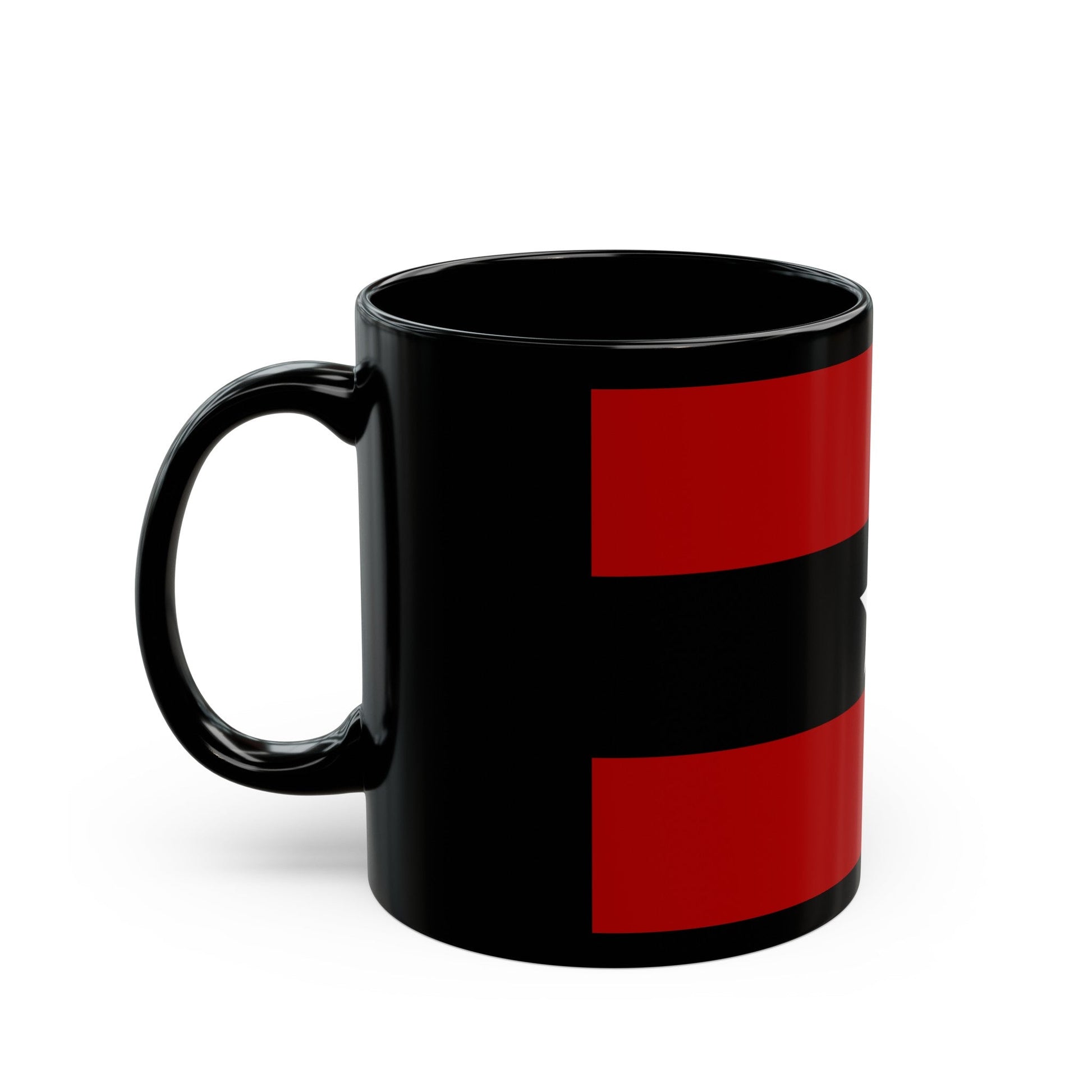 Principality of Albania Civil ensign 1914 to 1925 - Black Coffee Mug-The Sticker Space