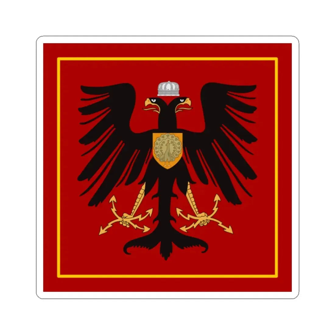 Principality of Albania - Princess standard House of Wied (Albania) STICKER Vinyl Kiss-Cut Decal 2 Inch White - The Sticker Space