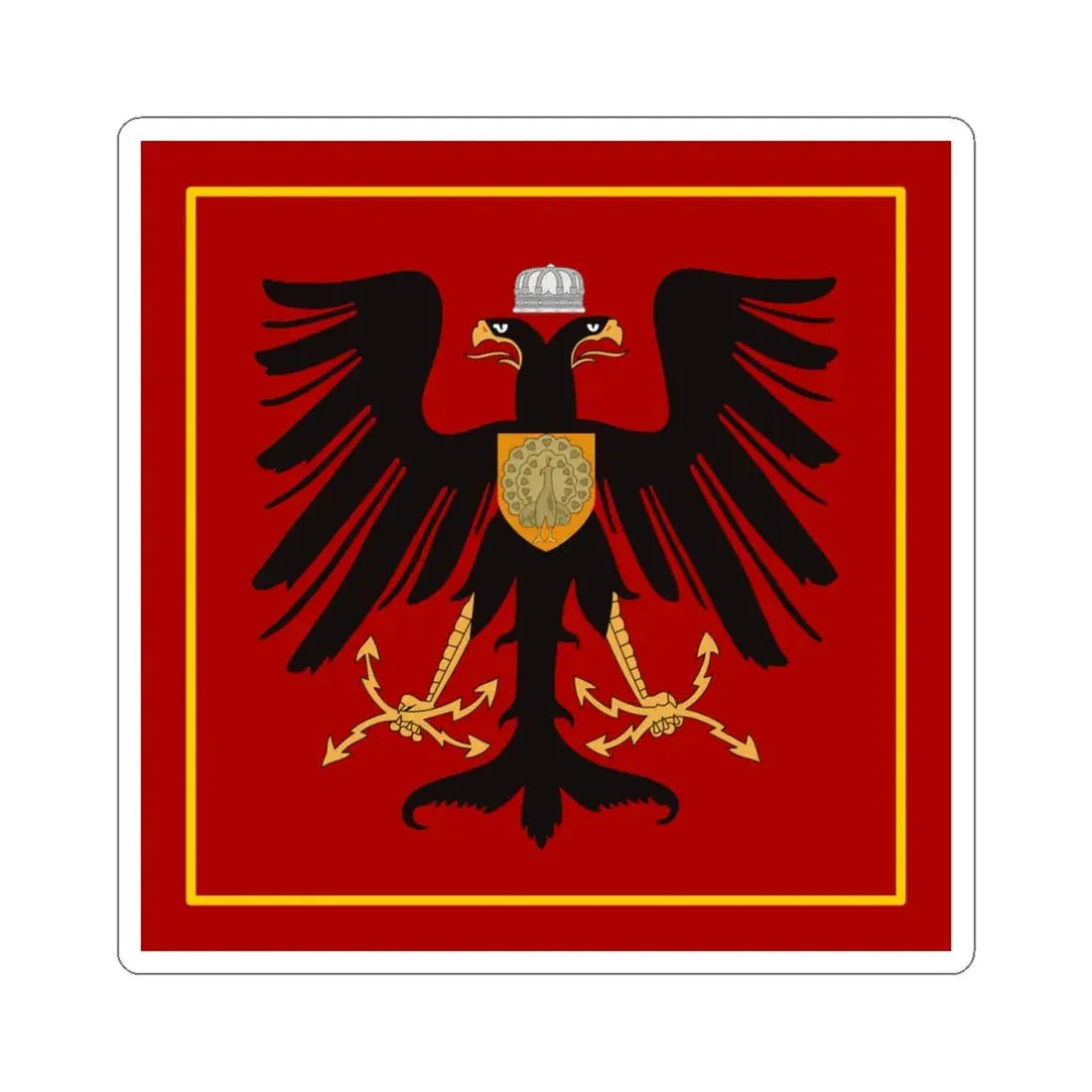 Principality of Albania - Princess standard House of Wied (Albania) STICKER Vinyl Kiss-Cut Decal 4 Inch White - The Sticker Space