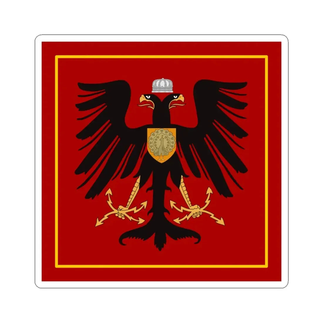 Principality of Albania - Princess standard House of Wied (Albania) STICKER Vinyl Kiss-Cut Decal 6 Inch White - The Sticker Space