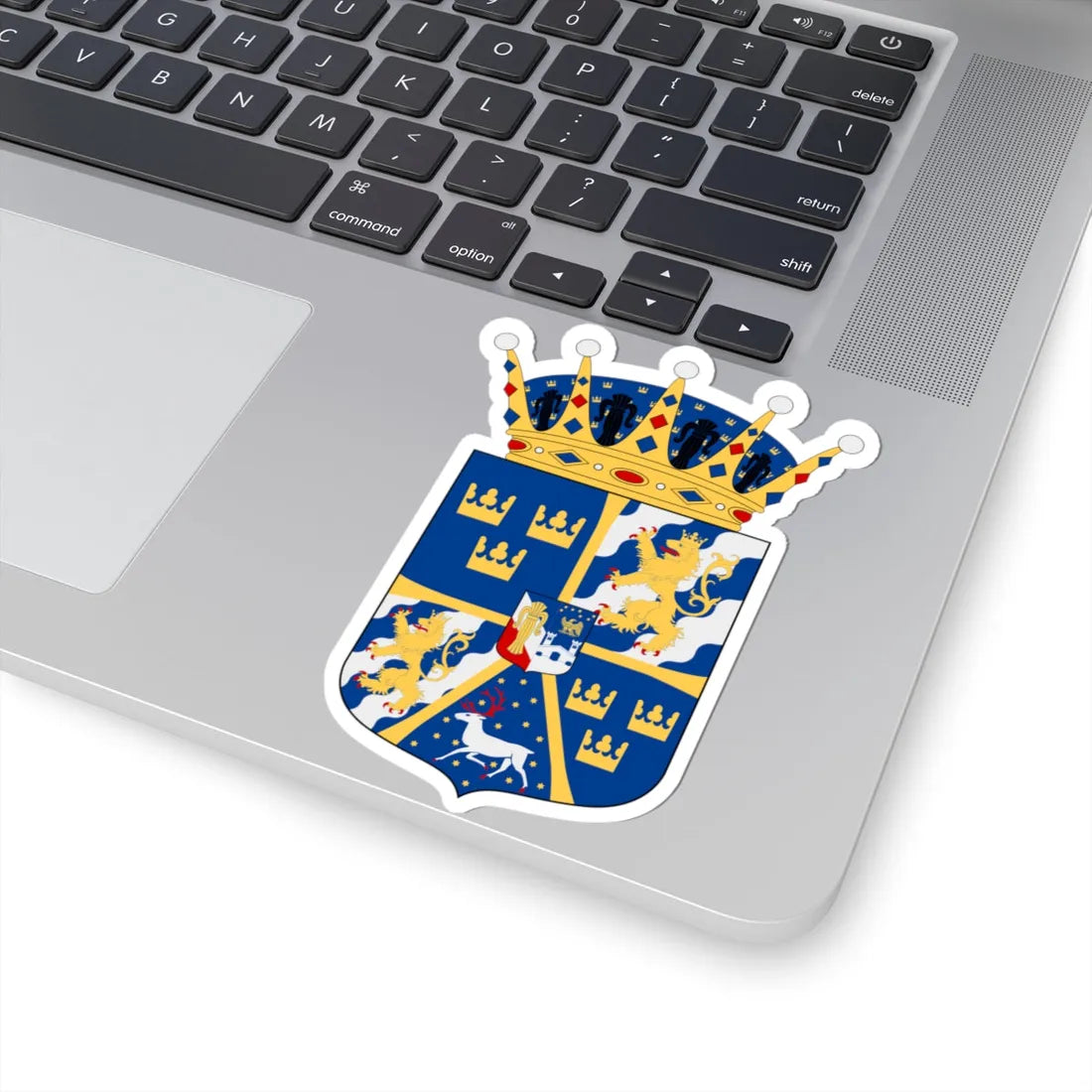 Prins Gustaf Adolf Edmund vapen (Sweden) (Coat of Arms) STICKER Vinyl Kiss-Cut Decal - The Sticker Space