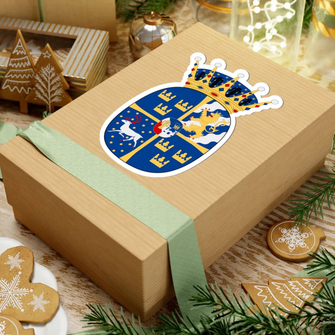 Prinsessan Ines vapen (Sweden) (Coat of Arms) STICKER Vinyl Kiss-Cut Decal - The Sticker Space