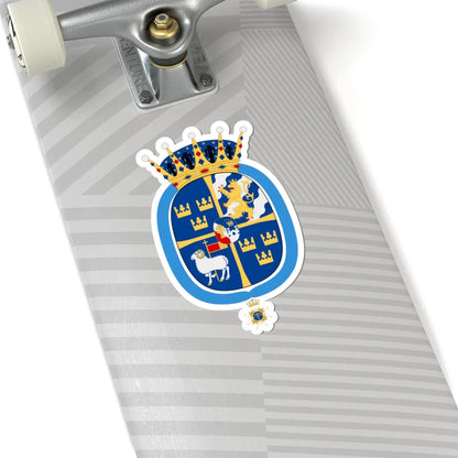 Prinsessan Leonore vapen med Serafimerkors (Sweden) (Coat of Arms) STICKER Vinyl Kiss-Cut Decal - The Sticker Space