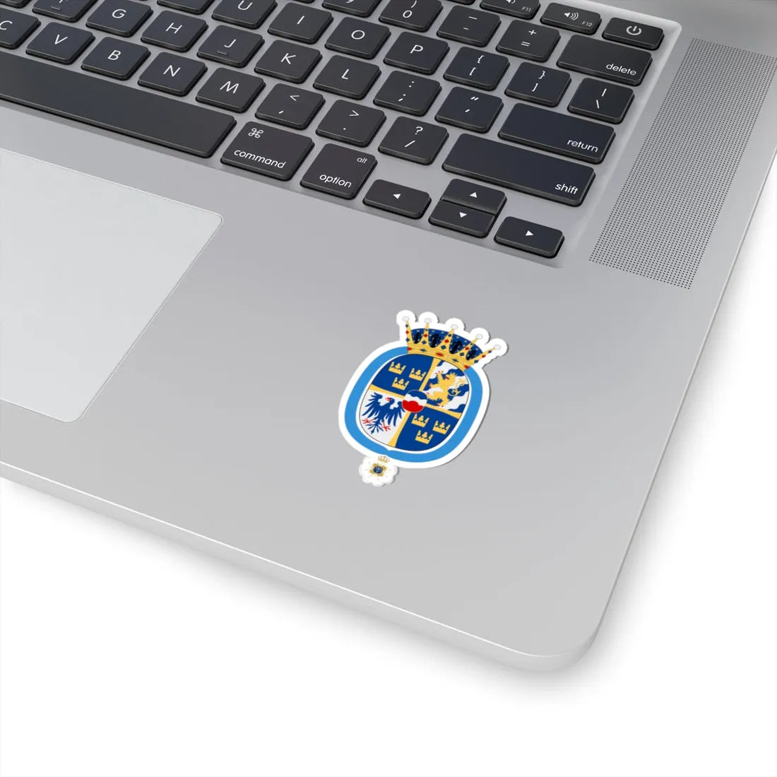 Prinsessan Sofia vapen med Serafimerkors (Sweden) (Coat of Arms) STICKER Vinyl Kiss-Cut Decal - The Sticker Space