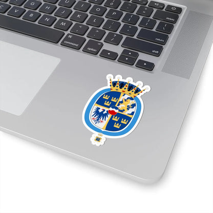 Prinsessan Sofia vapen med Serafimerkors (Sweden) (Coat of Arms) STICKER Vinyl Kiss-Cut Decal - The Sticker Space