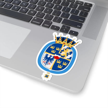 Prinsessan Sofia vapen med Serafimerkors (Sweden) (Coat of Arms) STICKER Vinyl Kiss-Cut Decal - The Sticker Space