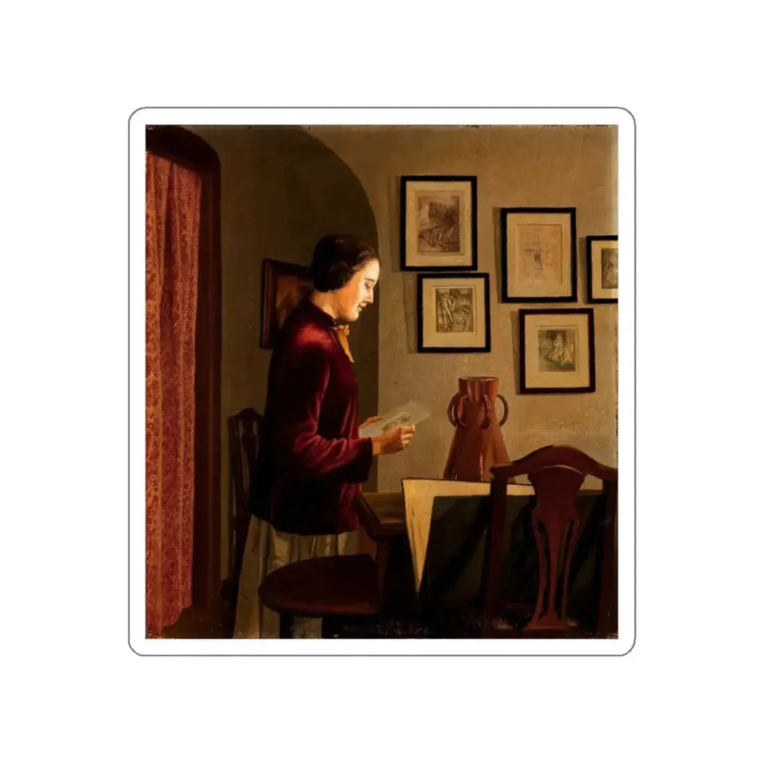 Print Collector illustration, November 1935 (Magazine Illustration) STICKER Vinyl Die-Cut Decal - The Sticker Space