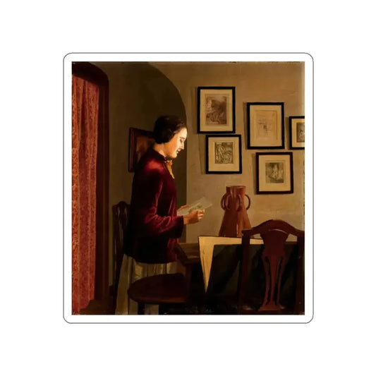 Print Collector illustration, November 1935 (Magazine Illustration) STICKER Vinyl Die-Cut Decal White Die-Cut 2 Inch - The Sticker Space