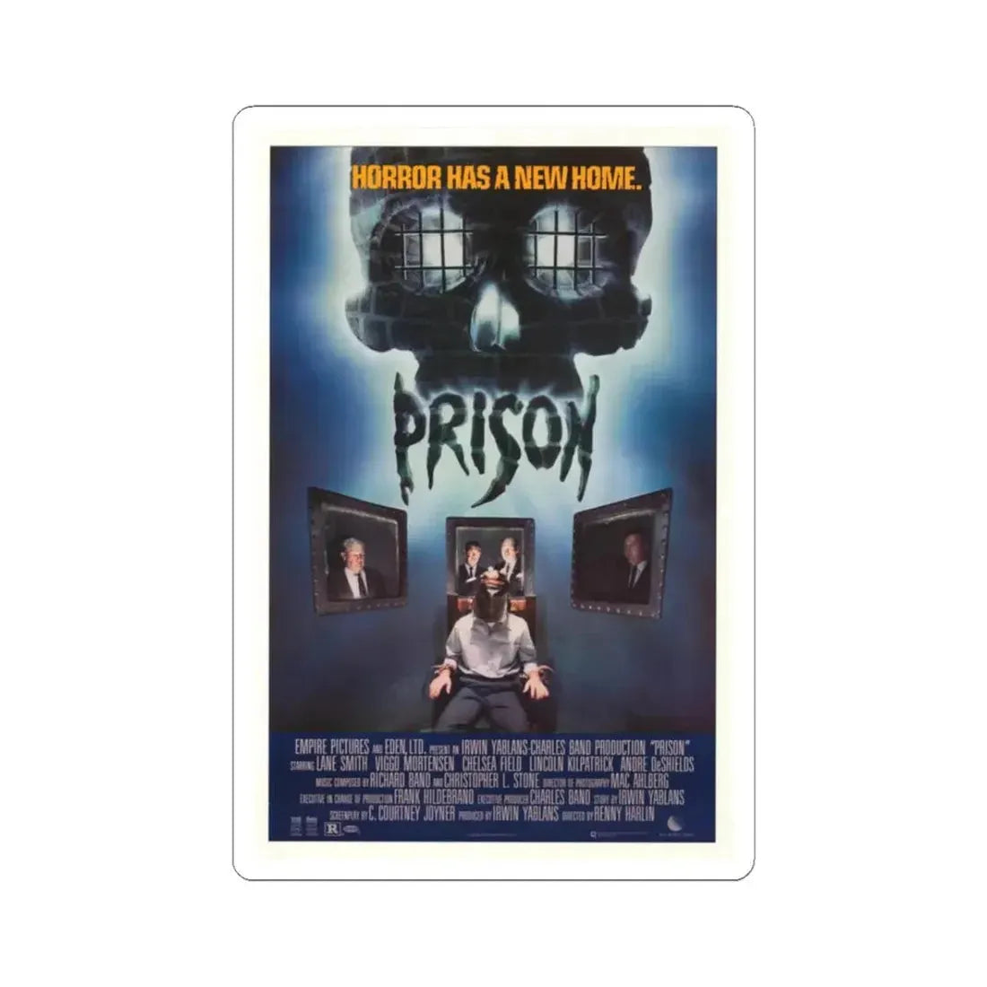 PRISON 1987 Movie Poster - STICKER Vinyl Kiss-Cut Decal 3 Inch White - The Sticker Space