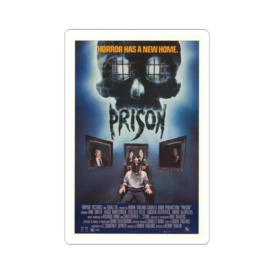 PRISON 1987 Movie Poster - STICKER Vinyl Kiss-Cut Decal 6 Inch White - The Sticker Space