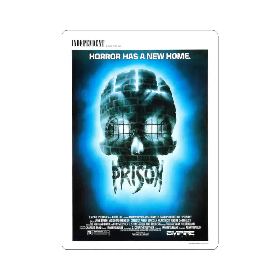 PRISON (2) 1987 Movie Poster - STICKER Vinyl Kiss-Cut Decal 3 Inch White - The Sticker Space