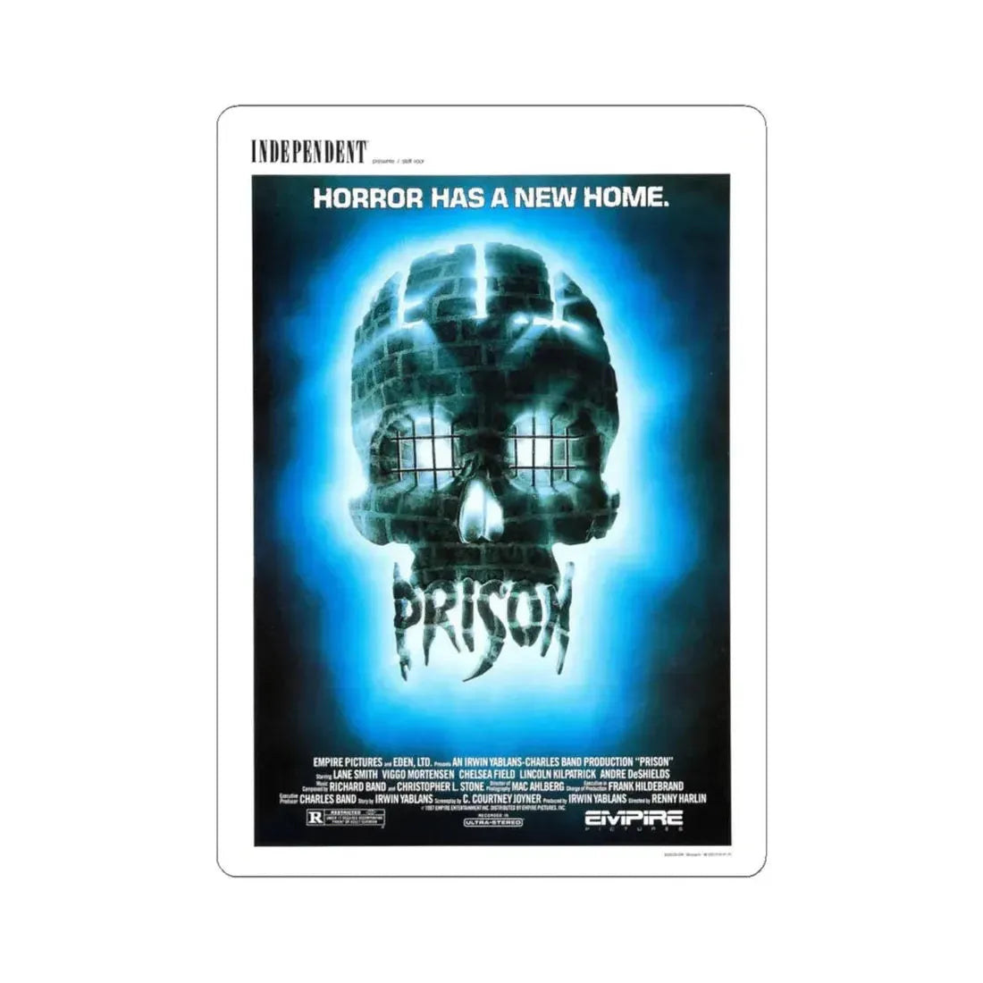 PRISON (2) 1987 Movie Poster - STICKER Vinyl Kiss-Cut Decal 4 Inch White - The Sticker Space