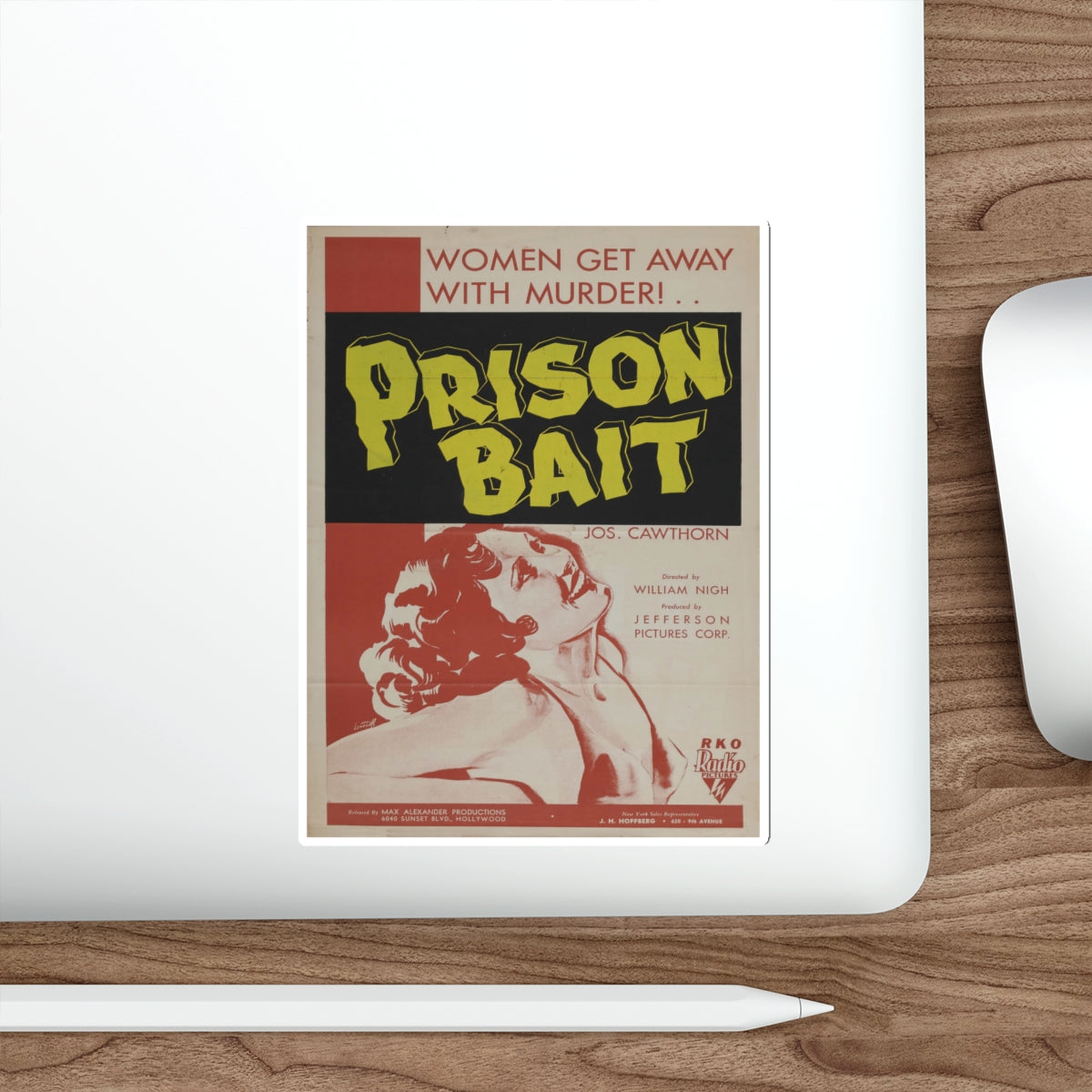 PRISON BAIT 1939 Movie Poster STICKER Vinyl Die-Cut Decal-The Sticker Space