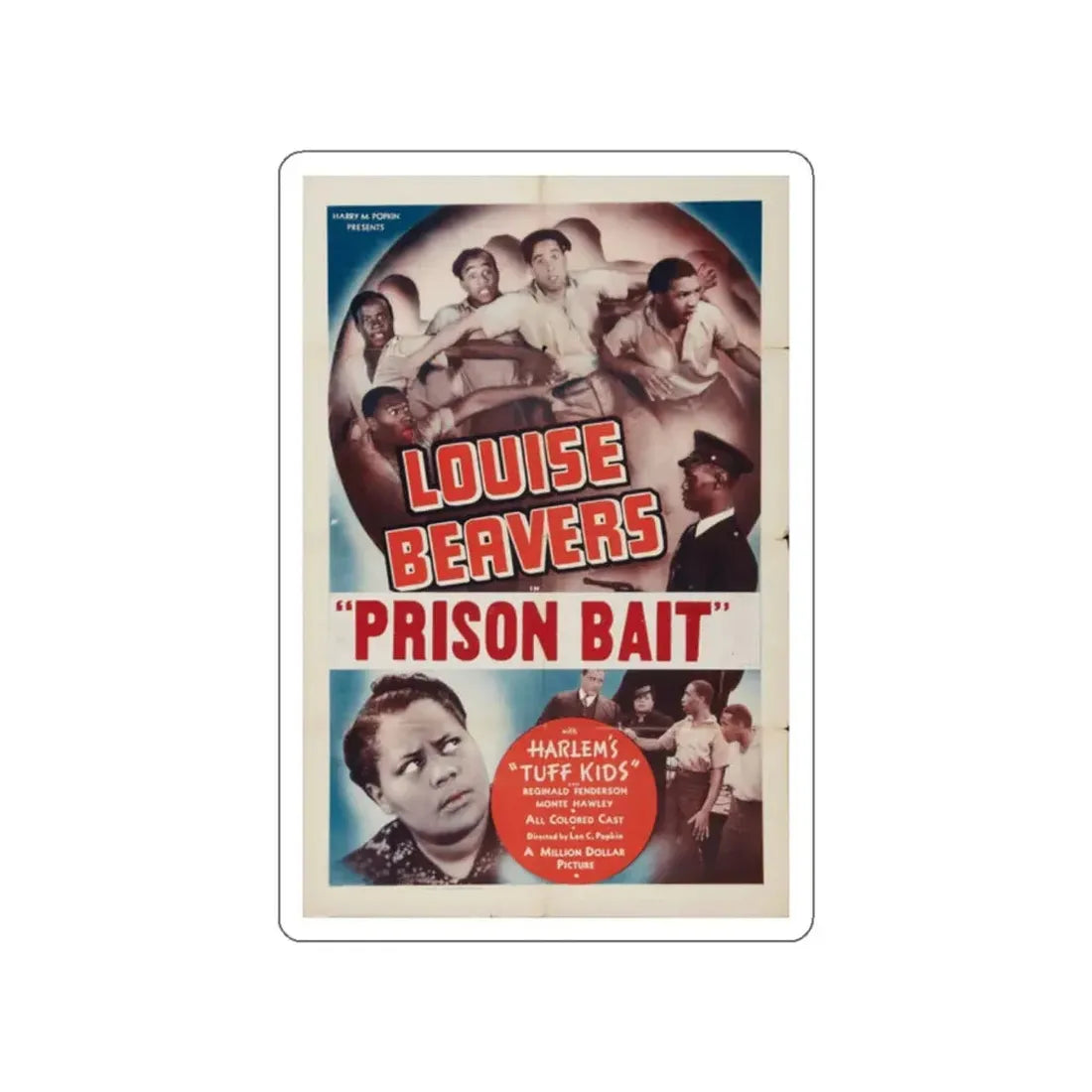 PRISON BAIT (REFORM SCHOOL) 1939 Movie Poster STICKER Vinyl Die-Cut Decal 2 Inch - The Sticker Space