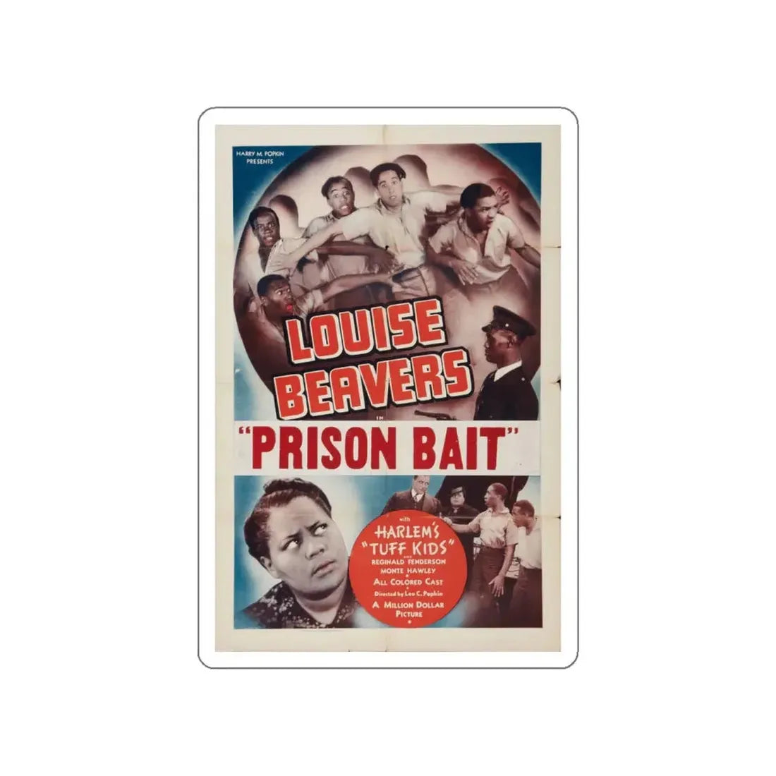 PRISON BAIT (REFORM SCHOOL) 1939 Movie Poster STICKER Vinyl Die-Cut Decal 6 Inch - The Sticker Space